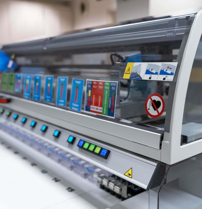 Blood tracking equipment is used in Centra's laboratory facilities to efficiently save time and get blood to patients in need. 