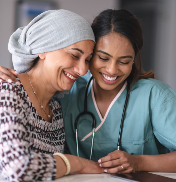 grateful patient and caregiver