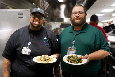 Caregivers Devonte Larry and Johnathan Martin